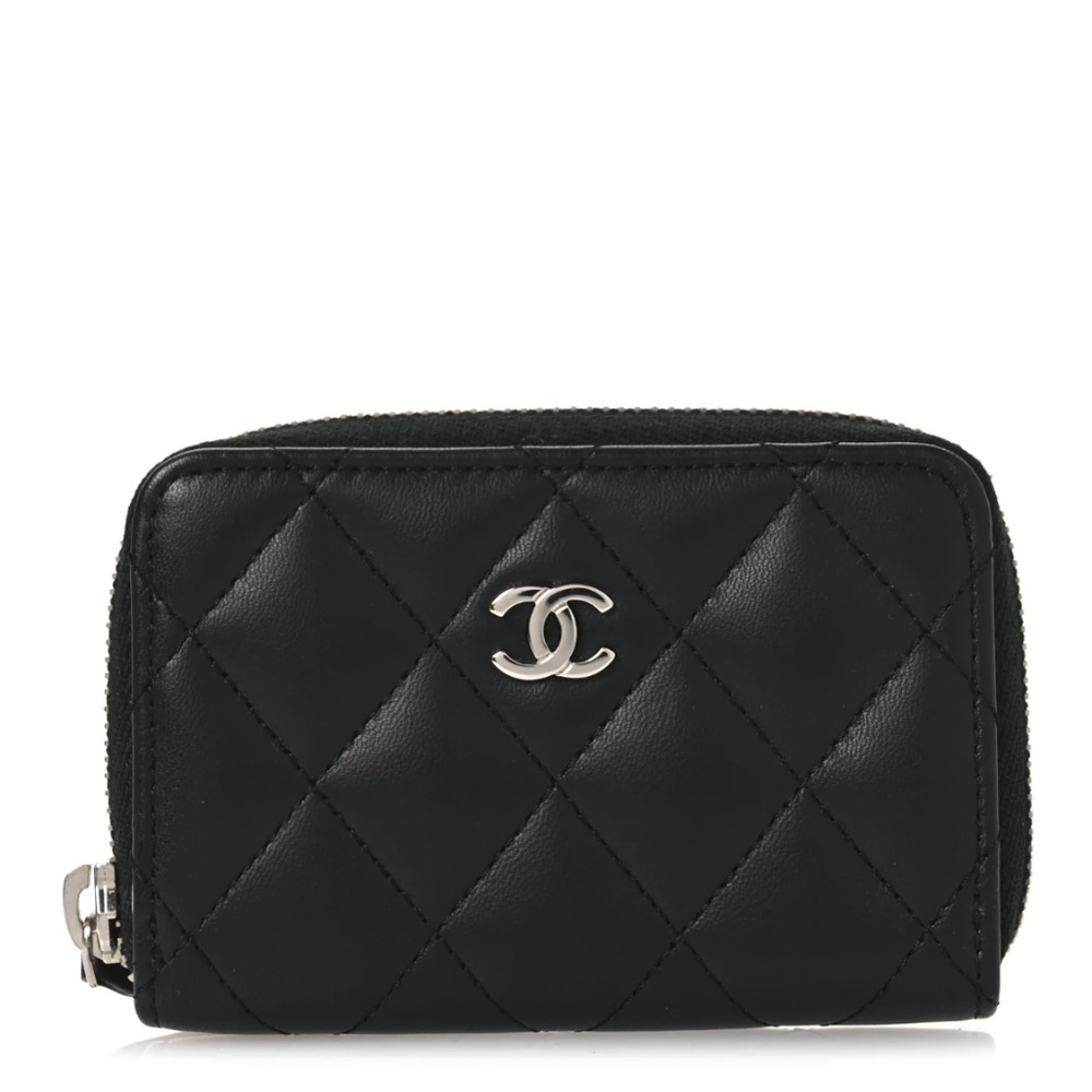 CHANEL - COIN PURSE - Wallet -- Quilted Lambskin Leather